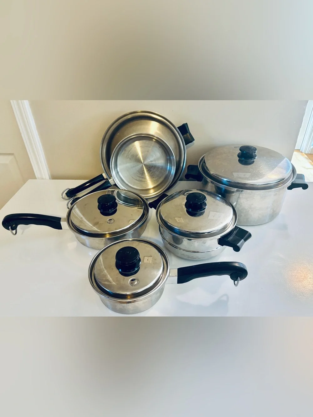 10PC Vintage Saladmaster Stainless Steel Cookware Set T-304S